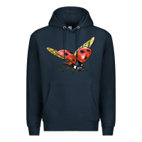 Navy Ladybug Flying Premium Hoodie - LillyAllenDesigns
