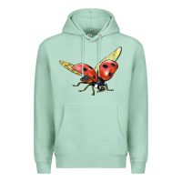 Seafoam Ladybug Flying Premium Hoodie - LillyAllenDesigns