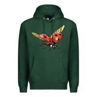 Sports Green Ladybug Flying Premium Hoodie - LillyAllenDesigns
