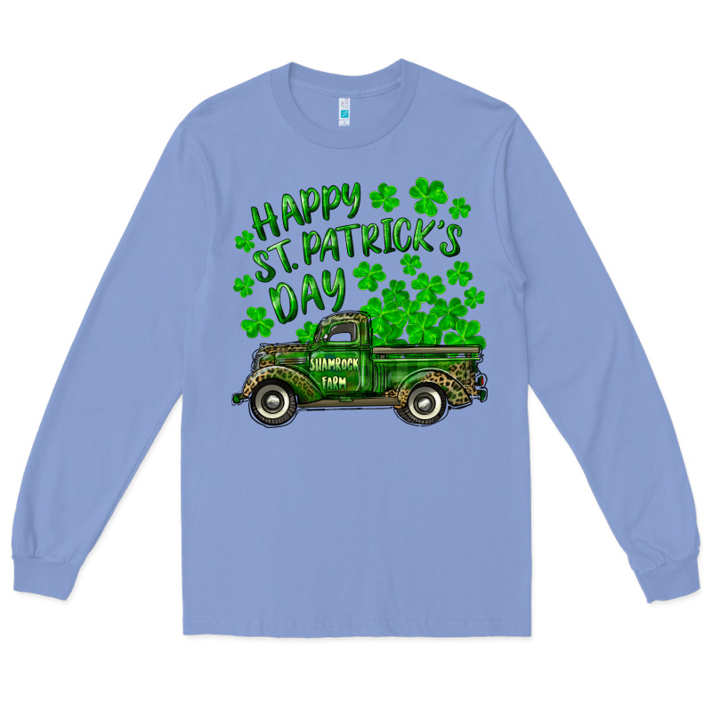 Happy St. Patricks Day Shamrock Farm Truck Long Sleeve Tee by RanaPortraitStore | Teevron