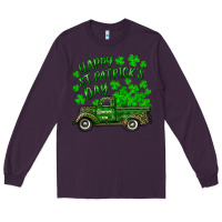 Plum happy st. patricks day shamrock farm truck Long Sleeve Tee - RanaPortraitStore