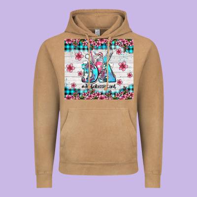 Da Dental Assistant Dentist Element With Flowers Vintage Hoodie Designed By Adodesignshop