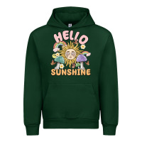 Forest Green hello sunshine Urban Hoodie - MaliasSmallBusiness
