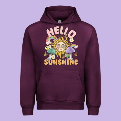 Hello Sunshine Urban Hoodie Designed By Maliassmallbusiness