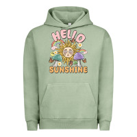 Pigment Oil Green hello sunshine Urban Hoodie - MaliasSmallBusiness