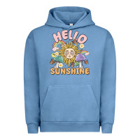 Pigment Pebble Blue hello sunshine Urban Hoodie - MaliasSmallBusiness