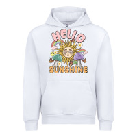 White hello sunshine Urban Hoodie - MaliasSmallBusiness