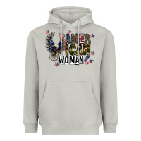 Moon Dust american woman Heavyweight Hoodie - CowhideDigitalArt