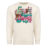 Sandshell life happens coffee  helps Premium Sweatshirt - AdoDesignShop