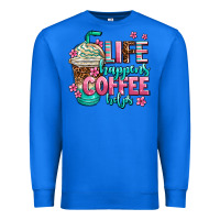 True Royal life happens coffee  helps Premium Sweatshirt - AdoDesignShop