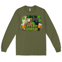 Army Green lets get lucked up charolais and black angus bull Long Sleeve Tee - RanaPortraitStore