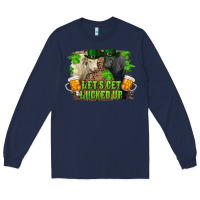 Navy lets get lucked up charolais and black angus bull Long Sleeve Tee - RanaPortraitStore
