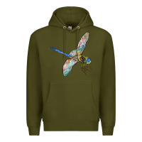 Army Green Dragon Fly Premium Hoodie - LillyAllenDesigns