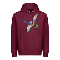 Burgundy Dragon Fly Premium Hoodie - LillyAllenDesigns
