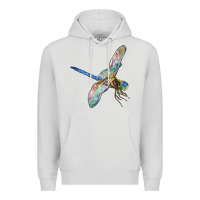 Dove Grey Dragon Fly Premium Hoodie - LillyAllenDesigns