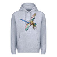 Heather Grey Dragon Fly Premium Hoodie - LillyAllenDesigns