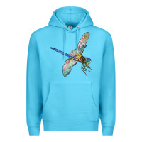 Ocean Blue Dragon Fly Premium Hoodie - LillyAllenDesigns