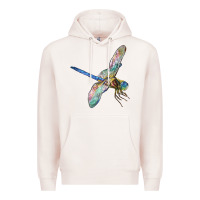Pale Pink Dragon Fly Premium Hoodie - LillyAllenDesigns