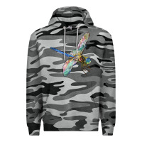 Slate Camo Dragon Fly Premium Hoodie - LillyAllenDesigns