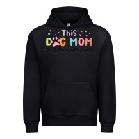 Black this dog mom wears her heart on her sleeve Urban Hoodie - MaliasSmallBusiness