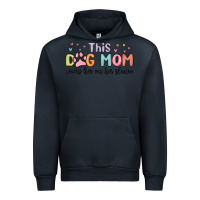 Navy this dog mom wears her heart on her sleeve Urban Hoodie - MaliasSmallBusiness