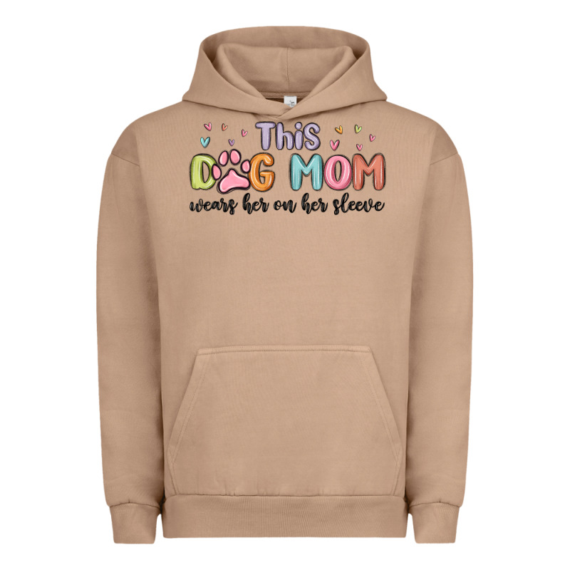 This Dog Mom Wears Her Heart On Her Sleeve Urban Hoodie by MaliasSmallBusiness | Teevron
