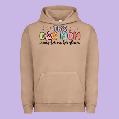 This Dog Mom Wears Her Heart On Her Sleeve Urban Hoodie Designed By Maliassmallbusiness