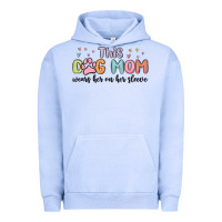 Pigment Grape Ice this dog mom wears her heart on her sleeve Urban Hoodie - MaliasSmallBusiness