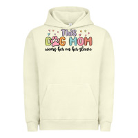 Pigment Pistachio this dog mom wears her heart on her sleeve Urban Hoodie - MaliasSmallBusiness