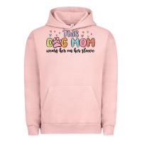 Pigment Salmon this dog mom wears her heart on her sleeve Urban Hoodie - MaliasSmallBusiness