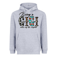 Heather Grey being a gigi makes my life complate Heavyweight Hoodie - CowhideDigitalArt