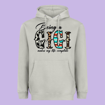 Being A Gigi Makes My Life Complate Heavyweight Hoodie Designed By Cowhidedigitalart