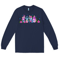 Navy stitch coffee cups libbey glass Long Sleeve Tee - AdoDesignShop