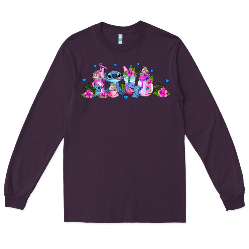 Stitch Coffee Cups Libbey Glass Long Sleeve Tee by AdoDesignShop | Teevron