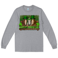 Heather Grey happy st. patricks day horses with leprechaun Long Sleeve Tee - RanaPortraitStore