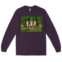 Plum happy st. patricks day horses with leprechaun Long Sleeve Tee - RanaPortraitStore