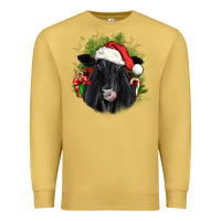 Antique Gold christmas black angus Premium Sweatshirt - JahusDesignShop