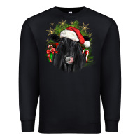 Black christmas black angus Premium Sweatshirt - JahusDesignShop