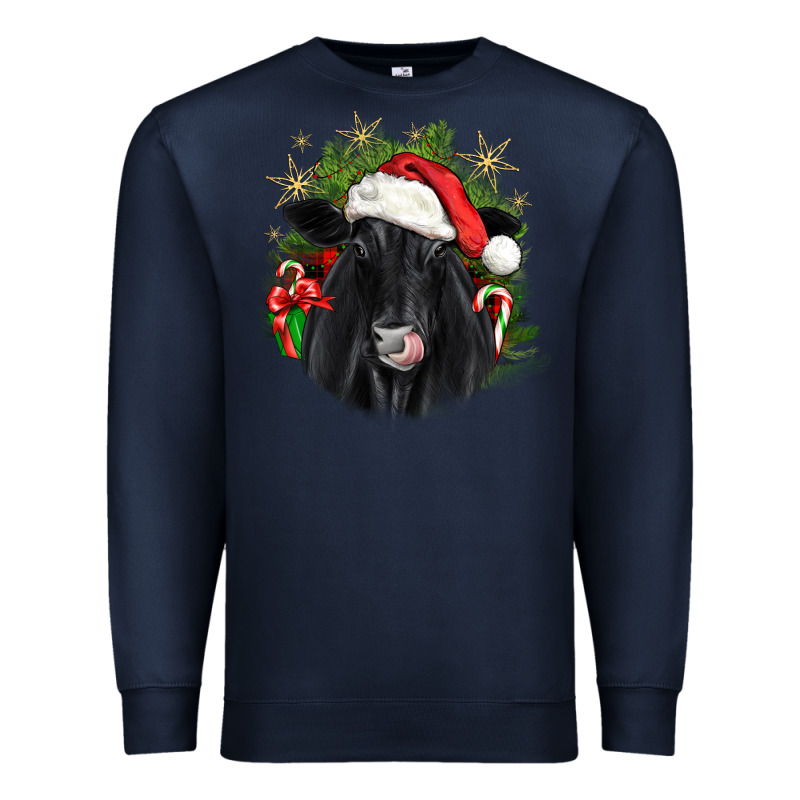 Christmas Black Angus Premium Sweatshirt by JahusDesignShop | Teevron