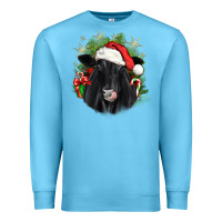 Ocean Blue christmas black angus Premium Sweatshirt - JahusDesignShop