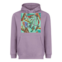 Lavender pipe tomahawk dreamcatcher headdress seamless patt Heavyweight Hoodie - FaDigitalArtStudio