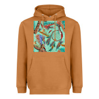 Meerkat pipe tomahawk dreamcatcher headdress seamless patt Heavyweight Hoodie - FaDigitalArtStudio
