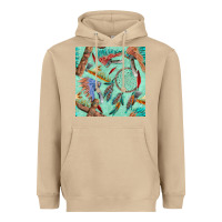 Mushroom pipe tomahawk dreamcatcher headdress seamless patt Heavyweight Hoodie - FaDigitalArtStudio