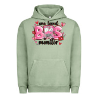 Pigment Oil Green one loved bus monitor Urban Hoodie - MaliasSmallBusiness