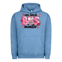 Pigment Pebble Blue one loved bus monitor Urban Hoodie - MaliasSmallBusiness