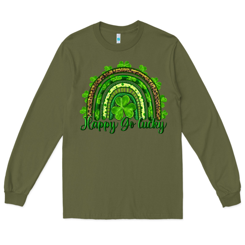 St. Patricks Day Happy Go Lucky Long Sleeve Tee by RanaPortraitStore | Teevron
