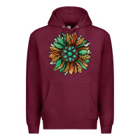 Burgundy thanksgiving fall sunflower Premium Hoodie - Jasminsmagicworld