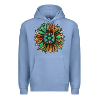 Colony Blue thanksgiving fall sunflower Premium Hoodie - Jasminsmagicworld