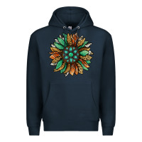 Navy thanksgiving fall sunflower Premium Hoodie - Jasminsmagicworld