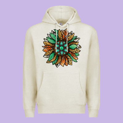 Thanksgiving Fall Sunflower Premium Hoodie Designed By Jasminsmagicworld